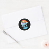 Red Panda Kawaii Red Panda Dolphin Red Panda Runder Aufkleber (Umschlag)