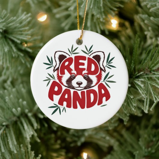 Red Panda Keramik Ornament (Baum)