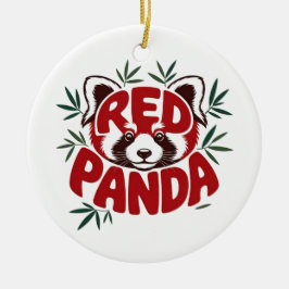 Red Panda Keramik Ornament