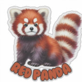 RED PANDA - KINDERZIMMER STICKER (Vorderseite)
