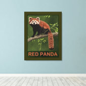 Red Panda Leinwanddruck (Insitu (Holzboden))