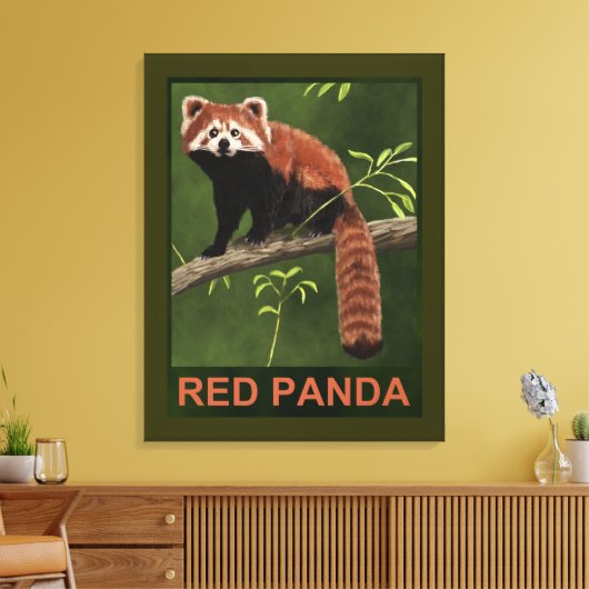 Red Panda Leinwanddruck (Insitu (Wohnzimmer))