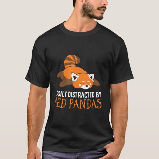 Red Panda Liebe leicht von Red Pandas abgelenkt T-Shirt (Vorderseite)