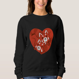 Red Panda Liebe Pandas Niedlicher Tiere Bears Sweatshirt