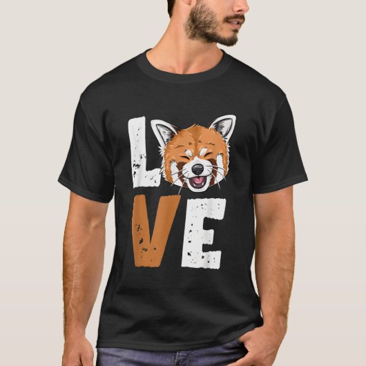 Red Panda Liebe Red Panda T-Shirt (Vorderseite)