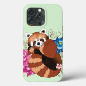 Red Panda Lotus Blume Henna Case-Mate iPhone Hülle (Rückseite)