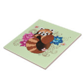 Red Panda Lotus Blume Henna Fliese (Seite)