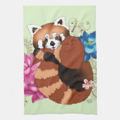 Red Panda Lotus Blume Henna Geschirrtuch (Vertikal)