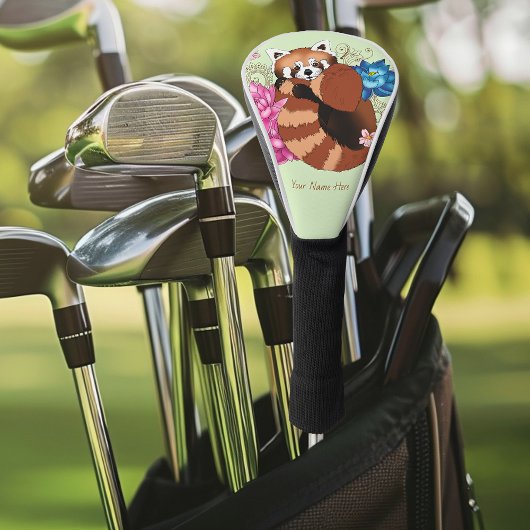 Red Panda Lotus Blume Henna Golf Headcover