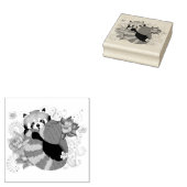 Red Panda Lotus Blume Henna Gummistempel (Stempel)