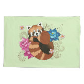 Red Panda Lotus Blume Henna Kissenbezug (Rückseite)