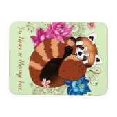 Red Panda Lotus Blume Henna Magnet (Horizontal)