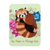 Red Panda Lotus Blume Henna Magnet (Vertikal)