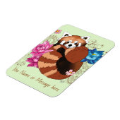 Red Panda Lotus Blume Henna Magnet (Linke Seite)