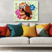 Red Panda Lotus Blume Henna Poster