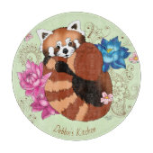 Red Panda Lotus Blume Henna Schneidebrett (Vorderseite)