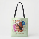 Red Panda Lotus Blume Henna Tasche (Vorderseite)