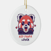 Red Panda Lover Keramik Ornament (Rechts)