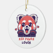 Red Panda Lover Keramik Ornament (Links)
