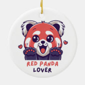 Red Panda Lover Keramik Ornament (Hinten)