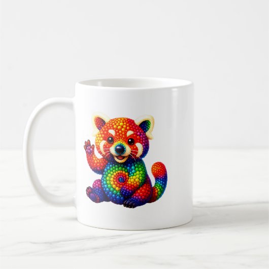 Red Panda Lovers Polka Dots Happy Dot Day Girls Bo Kaffeetasse (Links)