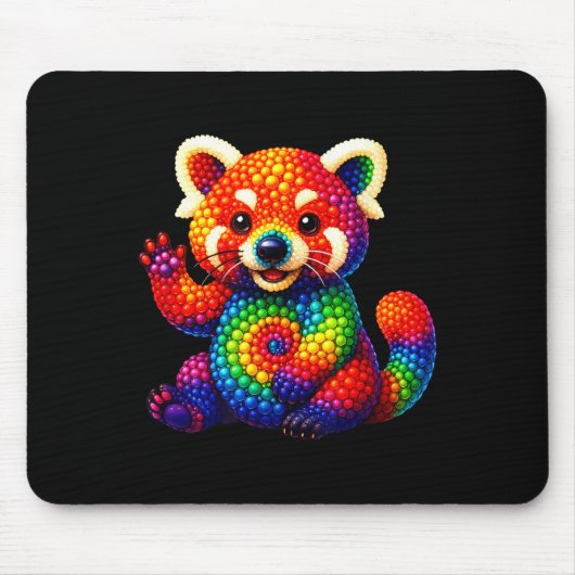 Red Panda Lovers Polka Dots Happy Dot Day Girls Bo Mousepad (Vorne)