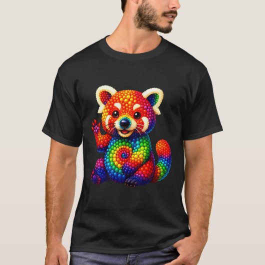 Red Panda Lovers Polka Dots Happy Dot Day Girls Bo T-Shirt (Vorderseite)