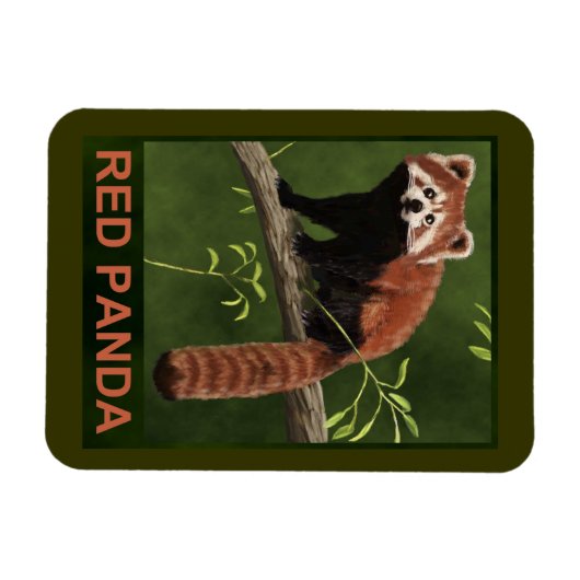 Red Panda Magnet (Horizontal)