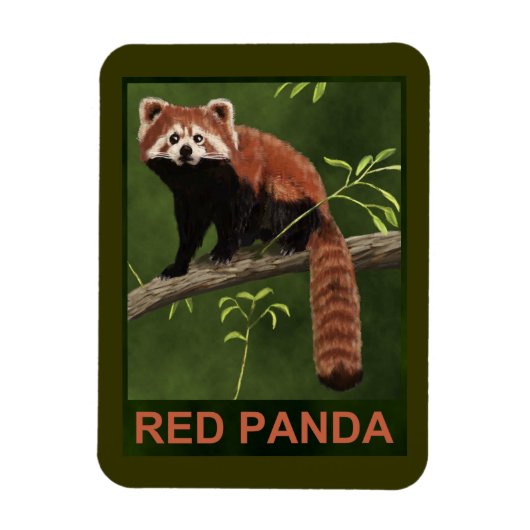 Red Panda Magnet (Vertikal)
