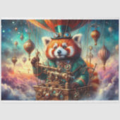 Red Panda Mechanical Wonderland Flight Decoupage Seidenpapier (Vorderseite)