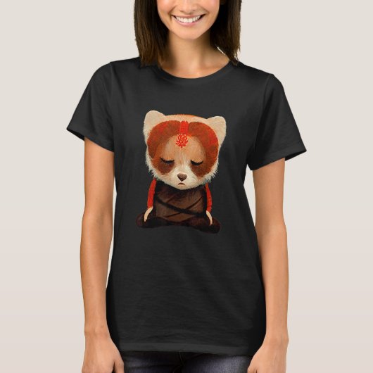 Red Panda Meditation T-Shirt (Vorderseite)