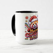 Red Panda Merry Christmas 12/25/25 Tasse (Vorderseite Links)