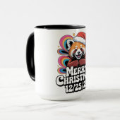 Red Panda Merry Christmas 12/25/25 Tasse (Vorderseite Links)