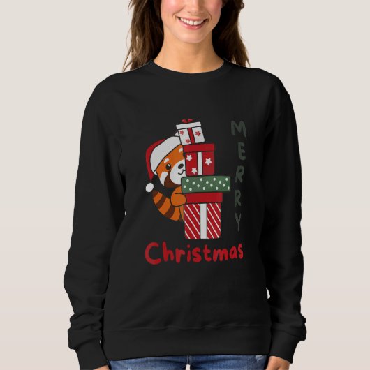 Red Panda Merry Christmas Winter Red Pandas Christ Sweatshirt (Vorderseite)