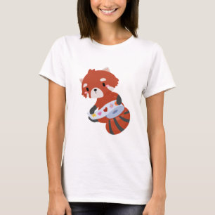 Red Panda mit Aufklebern T-Shirt