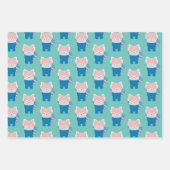 Red Panda mit Maskenmuster Geschenkpapier Set (Vorderseite)