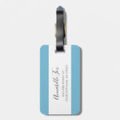 "Red Panda" Mit Monogramm Gepäckmarke "Blue Apple" Gepäckanhänger (Rückseite vertikal)