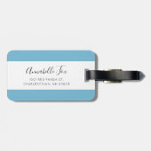 "Red Panda" Mit Monogramm Gepäckmarke "Blue Apple" Gepäckanhänger (Rückseite horizontal)