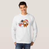 Red Panda mit Snowman im Winter zu Weihnachten T-Shirt (Vorne ganz)