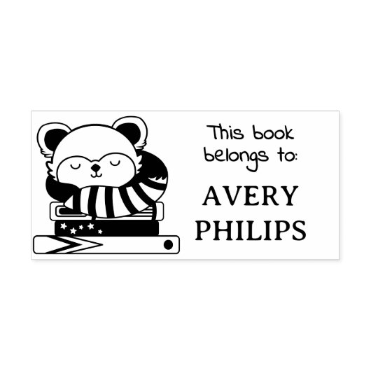 Red Panda Napping Dieses Buch gehört Permastempel (Design)