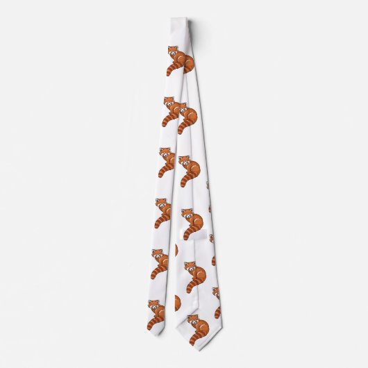Red Panda Neck Tie Krawatte (Rückseite)
