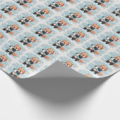 Red Panda Niedlich Baby Pastell Watercolor Muster Geschenkpapier (Ecke)