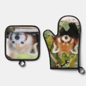 Red Panda Ofenhandschuh & Topflappen-Set (Vorderseite)