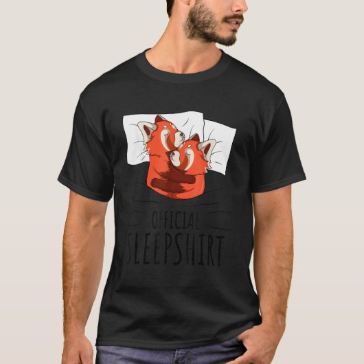Red Panda Offiziell Sleep T-Shirt (Vorderseite)