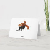 Red Panda & Owl Geburtstagskarte Karte (Rückseite)