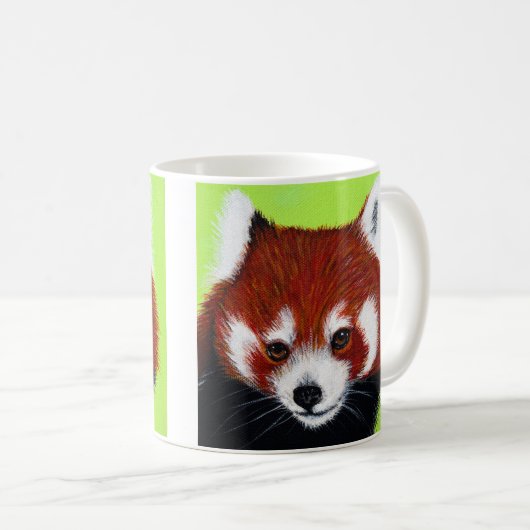 Red Panda Painting Kaffeetasse (VorderseiteRechts)
