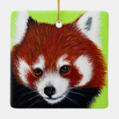 Red Panda Painting Keramikornament (Rückseite)