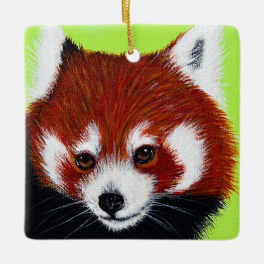 Red Panda Painting Keramikornament (Vorderseite)