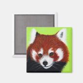 Red Panda Painting Magnet (Vorderseite/Rückseite)
