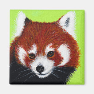 Red Panda Painting Magnet